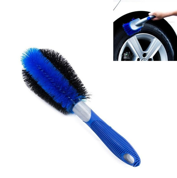 3 PCS Wheel Hub Long-Handled Brush Special Tool - Powerful Decontamination & Cleaning Of Tires, Colour: Blue Straight Brush