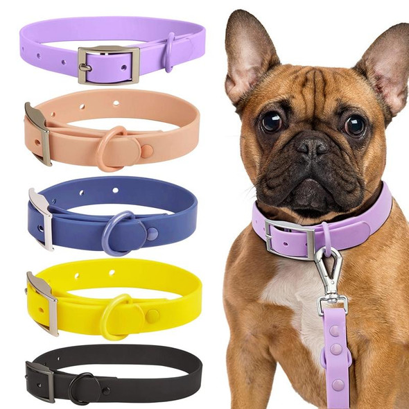 PVC Pet Loop Horsarine Dog Collar, Size: L(Black)