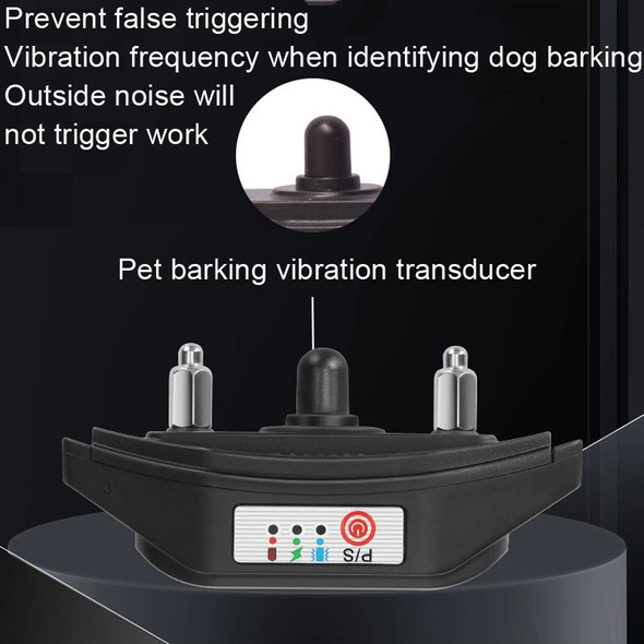 Intelligent Anti-barking Device Dog Trainer Collar, Style: Vibration+Sound(Black)