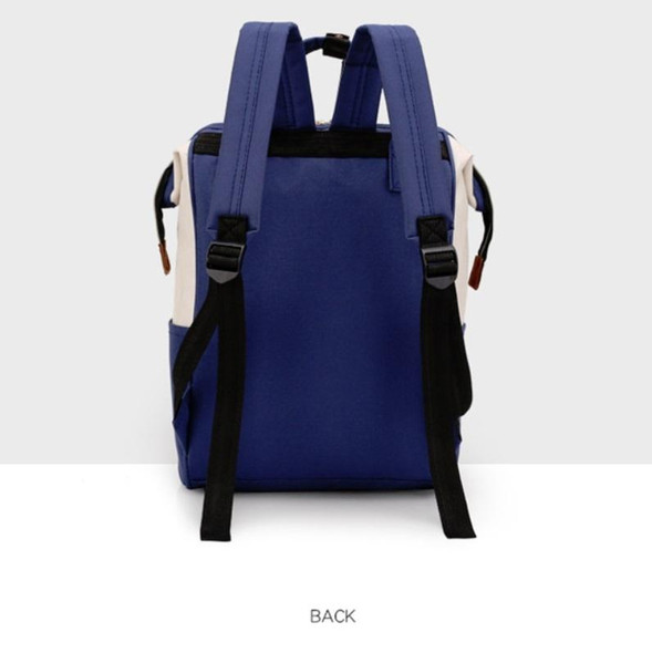 Mummy Bag Large Capacity Multifunctional Backpack Waterproof Baby Bottle Diaper Bag(Red White Blue)