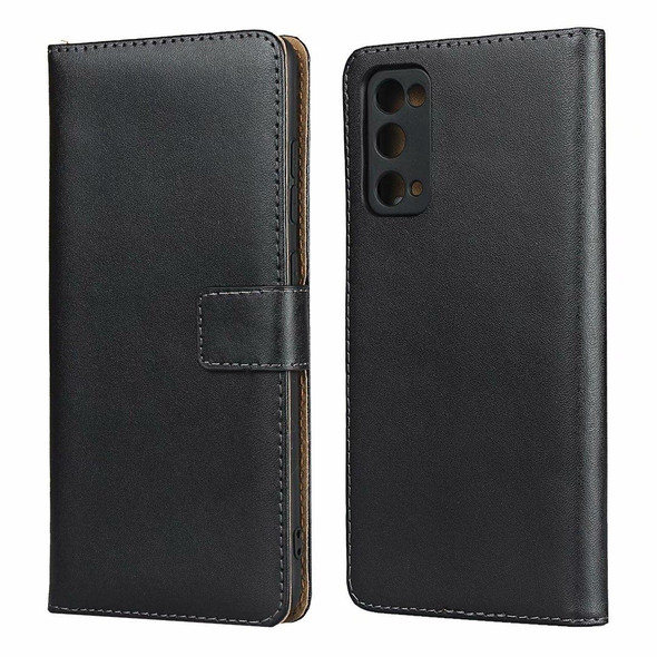 Plain Texture Cowhide Leather Horizontal Flip Case with Magnetic Clasp & Holder & Card Slots & Wallet - Samsung Galaxy S20 FE(Black)