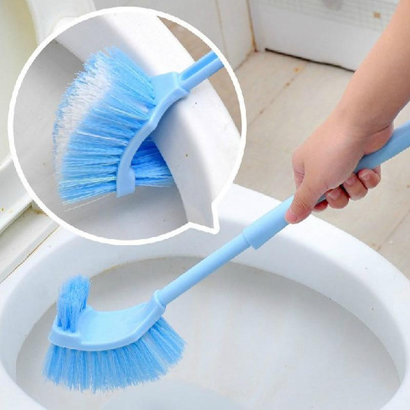 Sided Curved Handle Toilet Brush Toilet Cleaning Brush Back No Dead Toilet Cleaning Brush, Random Color Delivery