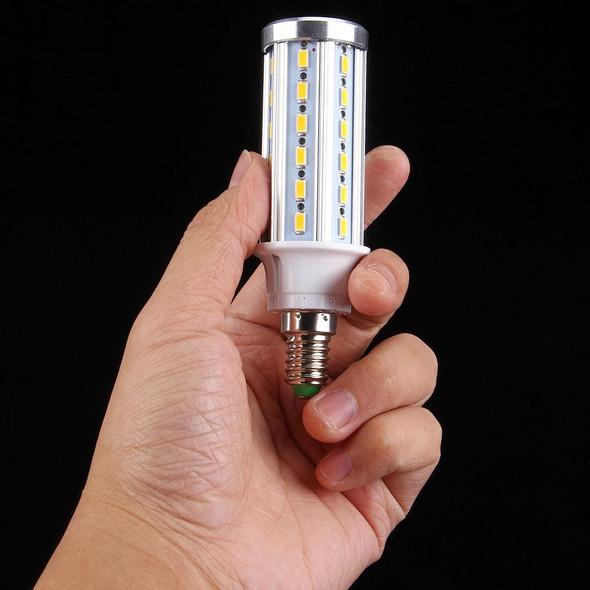 10W Aluminum Corn Light Bulb, E14 880LM 42 LED SMD 5730, AC 85-265V(White Light)