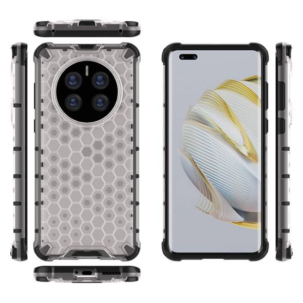 Huawei Mate 50 Pro Shockproof Honeycomb PC + TPU Phone Case(White)