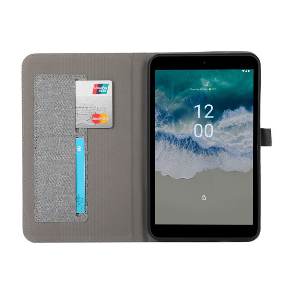 Nokia T10 Fabric PU + TPU Flip Tablet Leather Case(Grey)