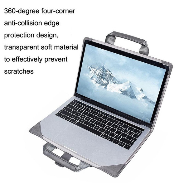 Laptop Bag Protective Case Tote Bag - MacBook Pro 15.4 inch, Color: Ink Green + Power Bag