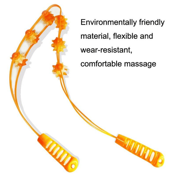3PCS Plastic Back Puller Shoulder Waist Back Manual Roller Massager, Style: Three Wheels (Yellow)