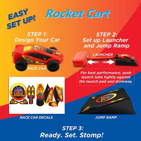 Pedal Catapult Launch Aerodynamic Car Parent-child Outdoor Competitive Racing, Color: Red + Blue Car