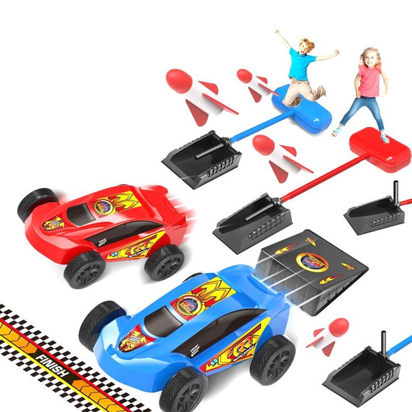 Pedal Catapult Launch Aerodynamic Car Parent-child Outdoor Competitive Racing, Color: Blue + Red Car