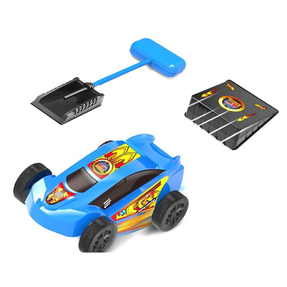Pedal Catapult Launch Aerodynamic Car Parent-child Outdoor Competitive Racing, Color: Blue