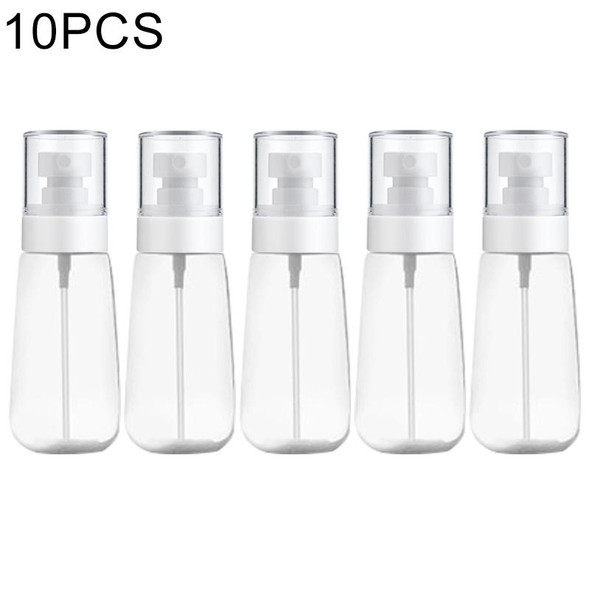 10 PCS Portable Refillable Plastic Fine Mist Perfume Spray Bottle Transparent Empty Spray Sprayer Bottle, 60ml(Transparent)