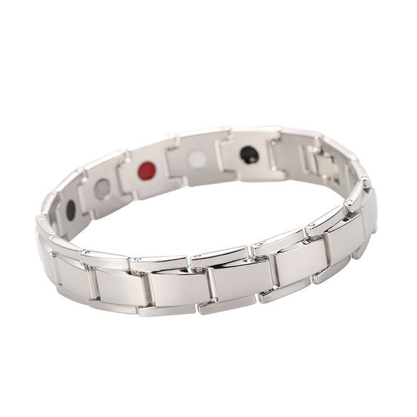 Men Detachable Titanium Steel Magnetic Therapy Bracelet Jewelry(Steel Color)