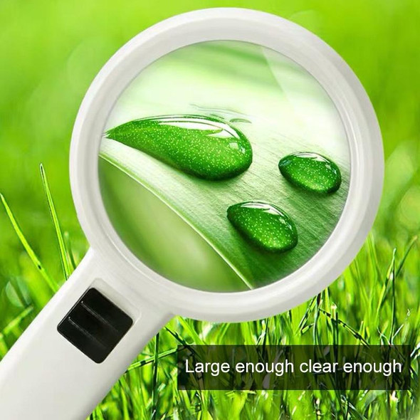 Handheld High-definition Lens with LED Light Reading and Maintenance Magnifying Glass for the Elderly, Style:110mm 30 Times Double Lens
