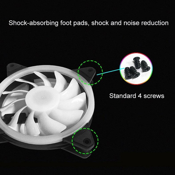 Computer CPU RGB luminous Radiator 2 Fans+Remote Control