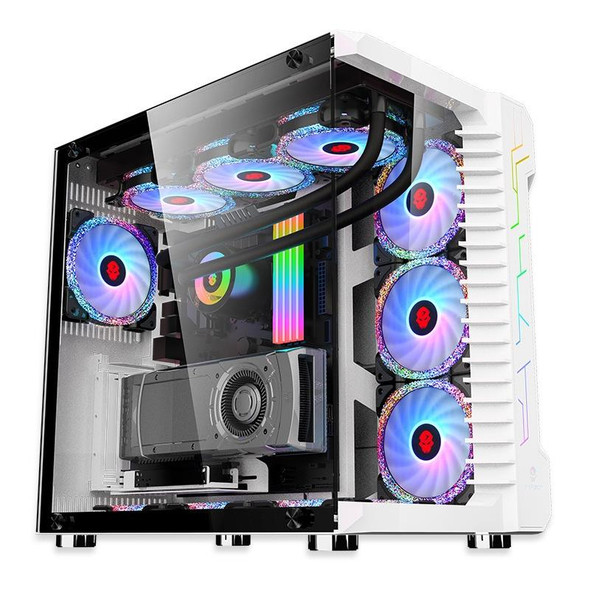 Computer CPU RGB luminous Radiator 4 Fans+Remote Control