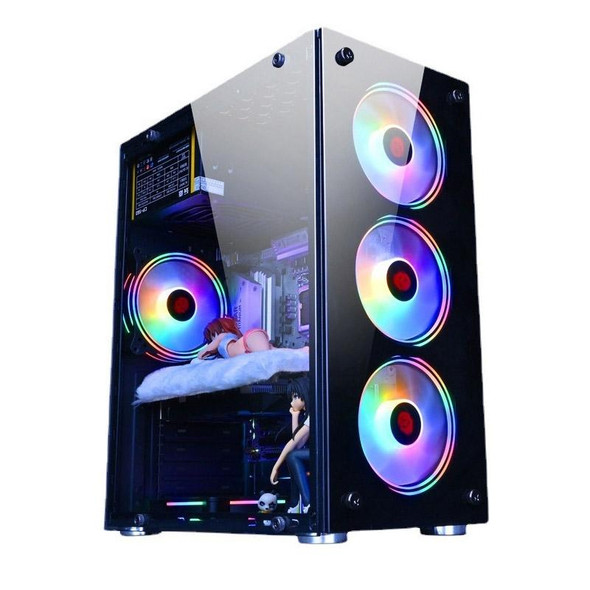 Computer CPU RGB luminous Radiator 4 Fans+Remote Control