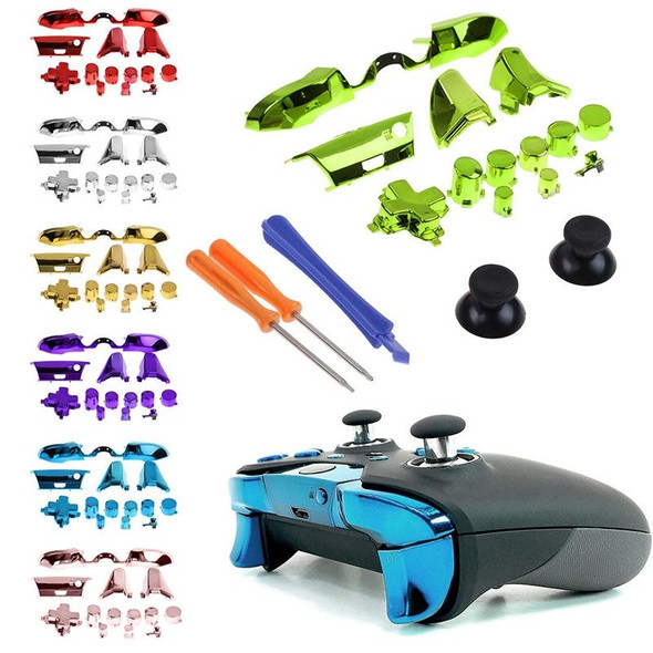Full Set Game Controller Handle Small Fittings with Screwdriver for Xbox One ELITE(Green)