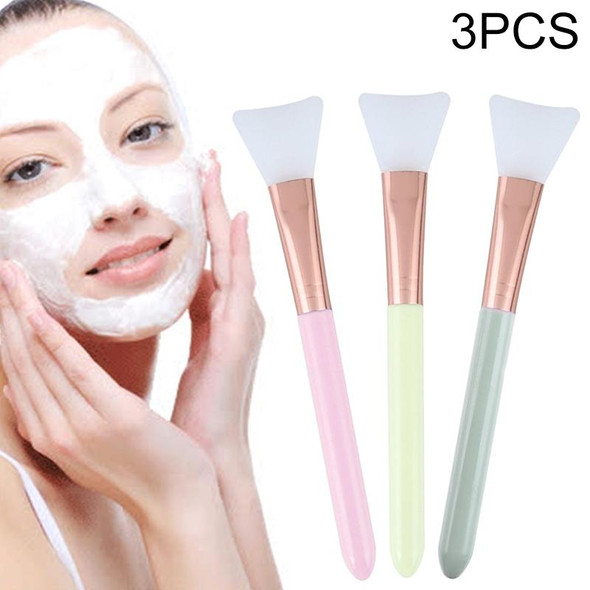 3 PCS Stirring Brush Soft Silicone Makeup Brush Women Skin Face Care Tool, Random Color Delivery