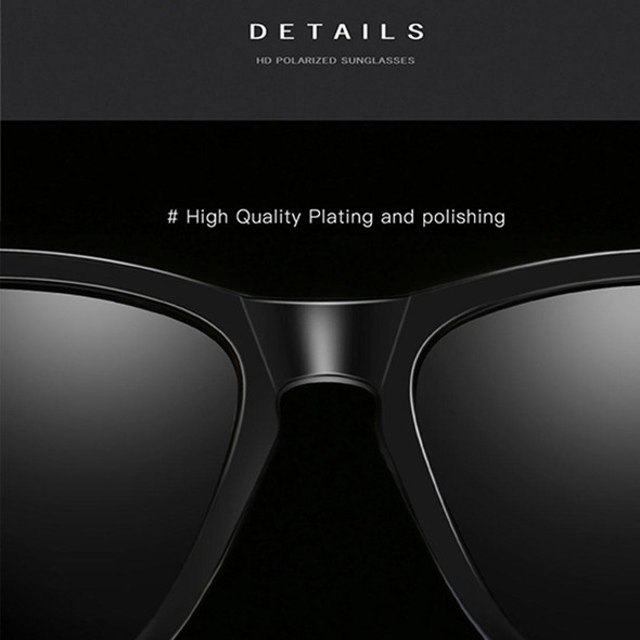 Unisex Retro Fashion Plastic Frame UV400 Polarized Sunglasses (Gradient Black + Red)