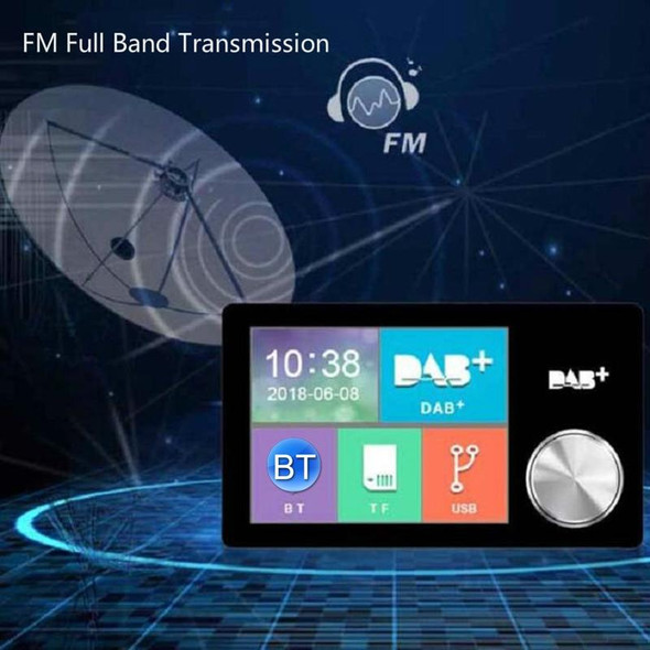 2.8 inch Car DAB+Digital Broadcasting Colorful Screen Receiver FM Forwarding AUX Output