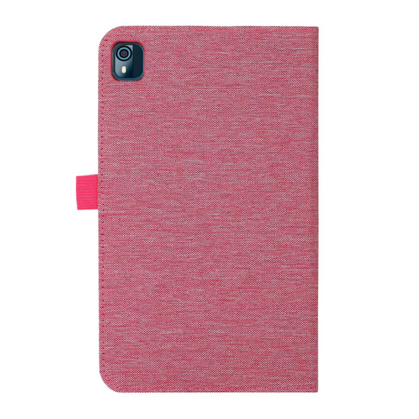 Nokia T10 Fabric PU + TPU Flip Tablet Leather Case(Rose Red)