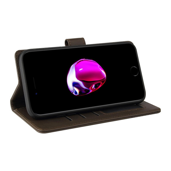 GQUTROBE Skin Feel Magnetic Leather Phone Case - iPhone SE 2022 / SE 2020 / 8 / 7(Brown)