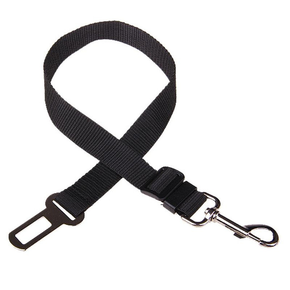2 PCS Nylon Harness Leash Clip Pet Dog Car Seat Belt Security Belt(Black)