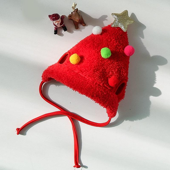 Pet Christmas Hat Saliva Festive Dressing Supplies, Color: Red Hat S