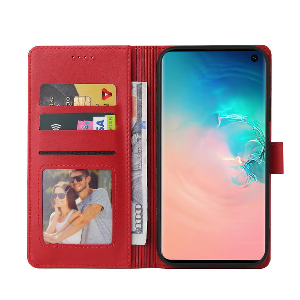 Samsung Galaxy S10 GQUTROBE Skin Feel Magnetic Leather Phone Case(Red)
