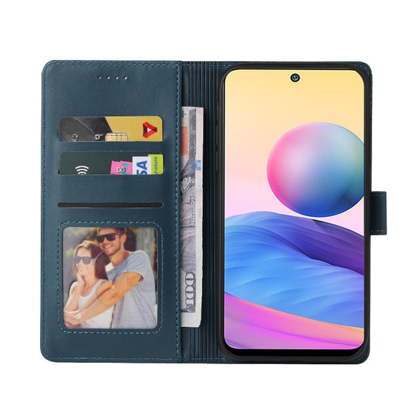 Xiaomi Redmi Note 10 5G GQUTROBE Skin Feel Magnetic Leather Phone Case(Blue)