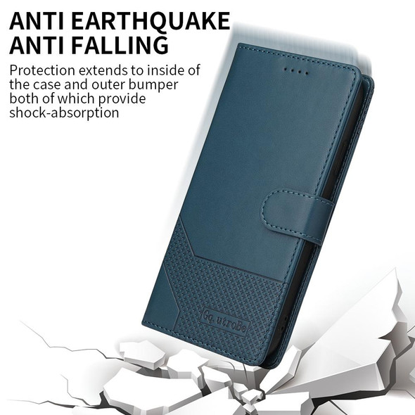 Xiaomi Redmi Note 10 Pro GQUTROBE Skin Feel Magnetic Leather Phone Case(Blue)