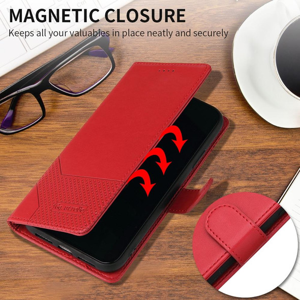 Xiaomi Mi 11 GQUTROBE Skin Feel Magnetic Leather Phone Case(Red)