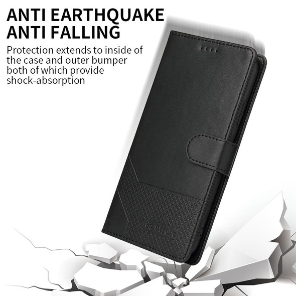 Xiaomi Redmi Note 9 / 10X 4G GQUTROBE Skin Feel Magnetic Leather Phone Case(Black)