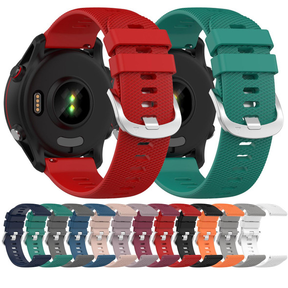 Garmin Vivoactive 4S 18mm Solid Color Silicone Watch Band(White)
