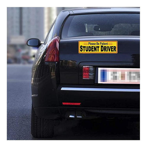 2 PCS STUDENT DRIVER Novice Car Sticker Magnetic Reflective Car Sticker 25 x 8 cm(Type A)