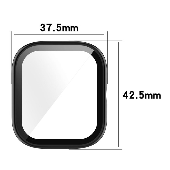 Amazfit GTS4 Mini PC+ Toughened Film Fully Enclosed Protective Watch Case(Transparent White)