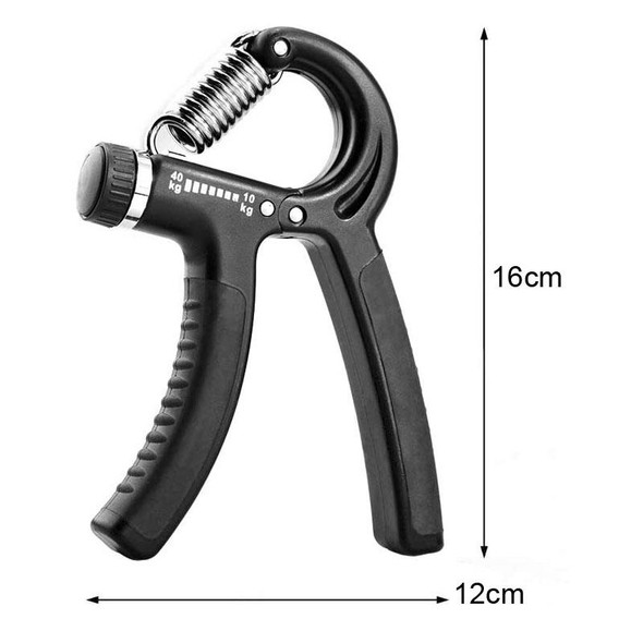 10-40kg Adjustable R-shaped Grip Finger Hand Training Gym(Black (Plastic Bag))