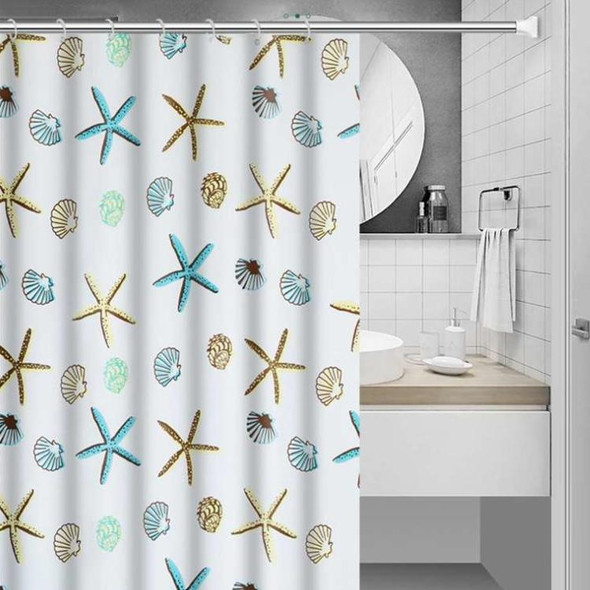 Bathroom Curtain Ocean Star Shower Curtain Environmental Protection Mildew Waterproof Shower Curtain, Size:180x220CM