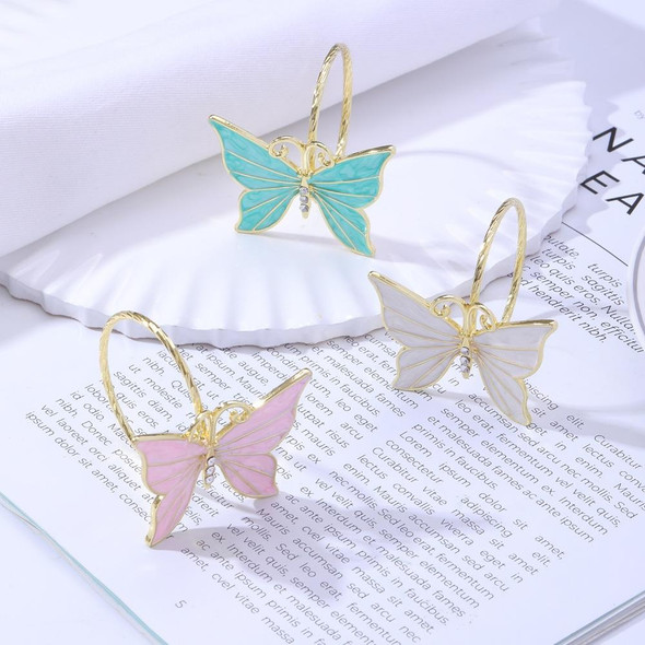 2 PCS Western Restaurant Alloy Butterfly Napkin Ring(Z1071-2)