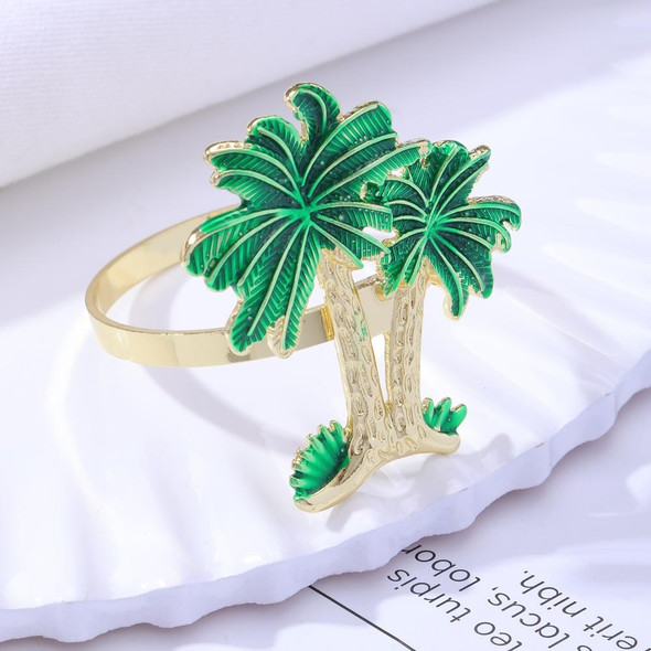 2 PCS Western Restaurant Coconut Tree Metal  Napkin Ring(Z1074)