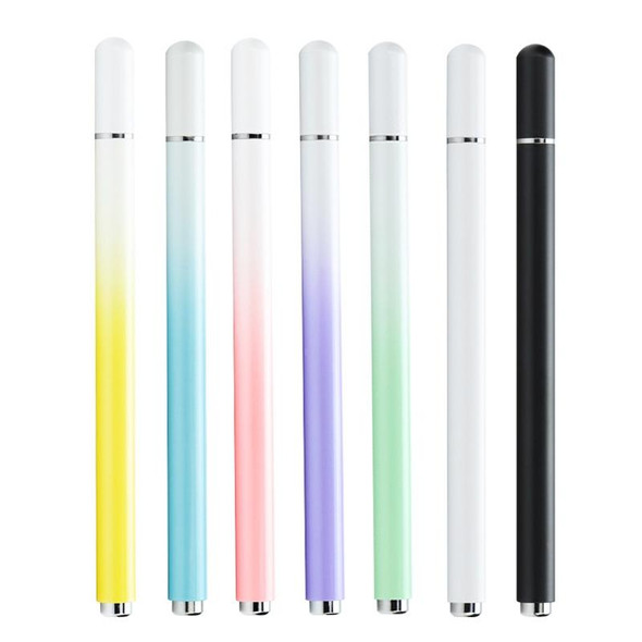 AT-28 Macarone Color Passive Capacitive Pen Mobile Phone Touch Screen Stylus with 1 Pen Head(Black)