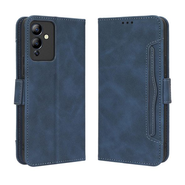 Infinix Note 12i Skin Feel Calf Texture Card Slots Leather Phone Case(Blue)