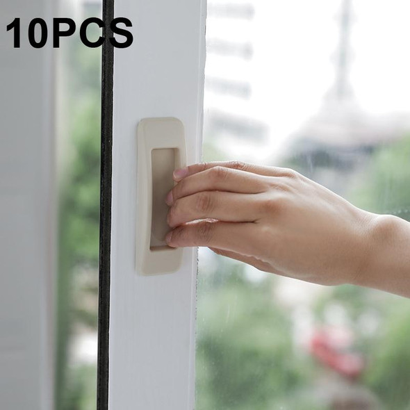 5 Sets Rectangular Paste Assist Door Windows Handle Refrigerator Cabinet Door Handle(Khaki)