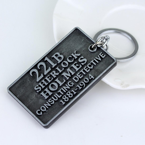 Detective Sherlock 221B Key Chain Car Key Ring Multi-functional Tool Key Holder Key Chains Rings Holder Pendant &#160;Auto Parts(Silver)