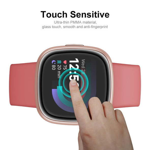 10 PCS - Fitbit Versa 4 / Sense 2 ENKAY 3D Full Coverage Soft PC Edge + PMMA HD Screen Protector Film