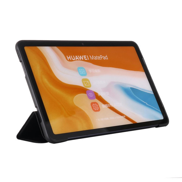 Huawei Matepad 10.4 GEBEI Shockproof Horizontal Flip Leather Case with Three-folding Holder(Rose Gold)