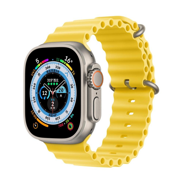 Apple Watch Ultra Ocean Silicone Watch Band(Yellow)