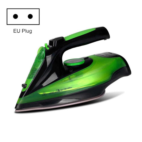 2400W Household Wireless Iron Handheld Steam Iron Garment Steamer,EU Plug(Green)