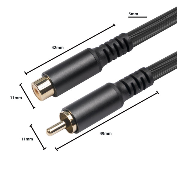 3709MF RCA Male to Female Audio & Video Extension Cable, Length:1.8m
