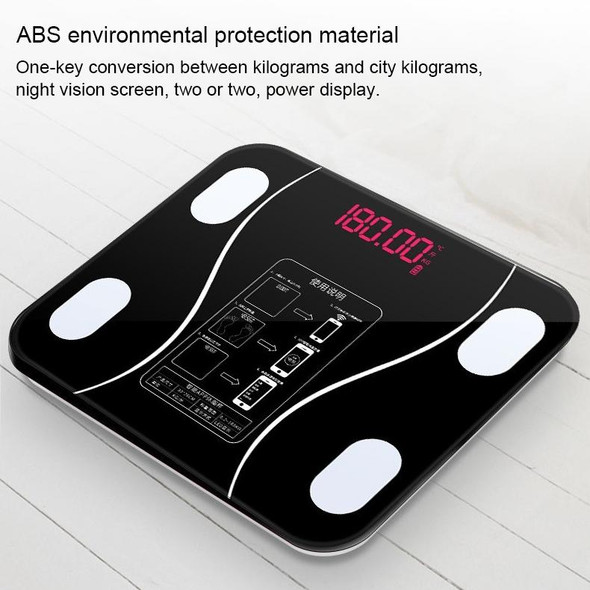 Household Smart Body Fat Electronic Weighing Scale, USB Charging Version(White)